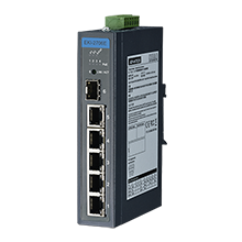 ETHERNET DEVICE, 4FE+1GE+1G SFP Unmanaged Ind. PoE Switch